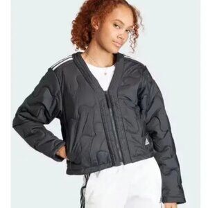 Adidas Women’s Lifestyle Nuganic Light Insulation Jacket Quilted Black Large